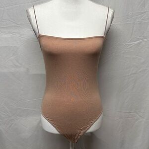 New Forever 21 Ribbed Bodysuit with Square Neckline